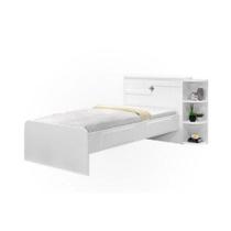 Cama Solteiro Cabeceira Baú 2 Gavetas 3 Nichos Hortencia