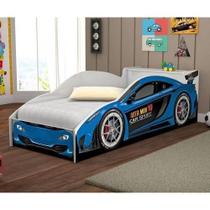 Cama Solteiro Carro Azul com Colchão Vitamov Cama Solteiro Carro Azul com Colchão Vitamov