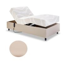 Cama Solteiro Centauro Couríssimo Bege Madeira 97x205x64