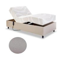 Cama Solteiro Centauro Linho Areia Bugatti 97x205x64 Pilati