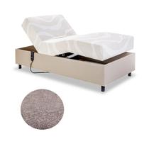 Cama Solteiro Centauro Linho Escuro 97x205x64 cm Pilati Cama Solteiro Centauro Linho Escuro 97x205x64 cm Pilati