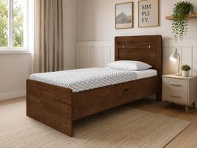 Cama solteiro com bau framar larissa mdf/mdp malbec Cama solteiro com bau framar larissa mdf/mdp malbec