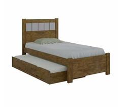 Cama Solteiro Com Box Primícia Plus 100% MDF D Doro Móveis - Ypê/Off White