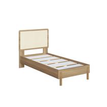 Cama Solteiro com Cabeceira Telada e Pé Madeira Maciça 102cm Oslo Marrom/Hanover Cama Solteiro com Cabeceira Telada e Pé Madeira Maciça 102cm Oslo Marrom/Hanover