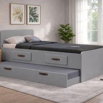 Cama Solteiro com Cama Auxilia e Gavetas Cindy Cama Solteiro com Cama Auxilia e Gavetas Cindy