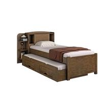 Cama Solteiro Com Cama Auxiliar Box Com 2 Gavetas 100% mdf Milenio IPÊ ddoro