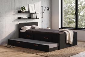 Cama Solteiro com Cama Auxiliar e Gavetas Cindy Cama Solteiro com Cama Auxiliar e Gavetas Cindy