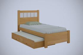 Cama Solteiro com Cama Auxiliar - Primícia Plus-Cinamomo/Off White - Móveis D'Doro