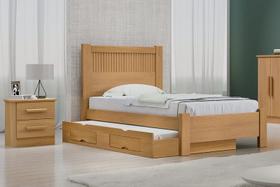 Cama Solteiro com Cama Auxiliar - Primícia Plus Ripado - Móveis D'Doro Cama Solteiro com Cama Auxiliar - Primícia Plus Ripado - Móveis D'Doro