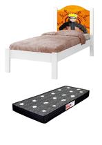 Cama Solteiro Com Colchão Menino Adesivada Naruto