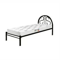 Cama Solteiro De Aço Tubular Com Escada 022 Preto