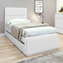 Cama Solteiro Easy Like com Cama Auxiliar Tec material sintético Branco