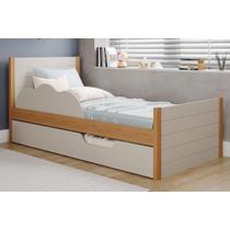 Cama Solteiro Elza c/Auxiliar Nature/Off White - Cimol