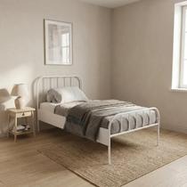Cama Solteiro em Aço Tubular xJulia Branco Yescasa Cama Solteiro em Aço Tubular xJulia Branco Yescasa