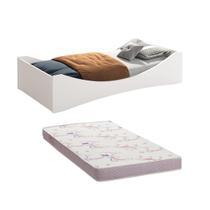 Cama Solteiro Evolutiva Luna 2 em 1 Branco Fosco com Colchão - Reller