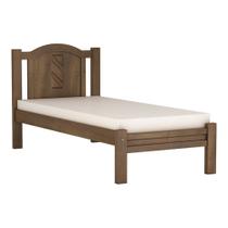 Cama Solteiro Flex Grécia Imbuia para Colchão 78 cm ou 88 cm Madeira Maciça Pinus - Cavazotto