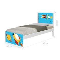 Cama Solteiro Foguete Espacial com Colchão Cama Solteiro Foguete Espacial com Colchão