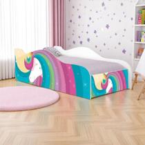 Cama Solteiro Glow Unicórnio Arco Íris Solteiro