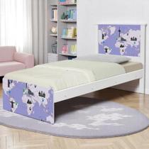 Cama Solteiro Hop com Cabeceira Mapa Viagens