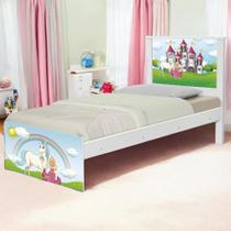 Cama Solteiro Hop com Cabeceira Princesa Encantada Cama Solteiro Hop com Cabeceira Princesa Encantada