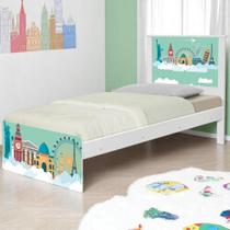 Cama Solteiro Hop Mundo Viagens com Colchão