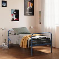 Cama Solteiro Infanfil/juvenil Teko Casatema Azul / Álamo