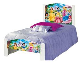 Cama Solteiro Infantil Adesivada Princesas