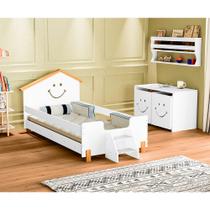 Cama Solteiro Infantil Alegra - Branca e Mel