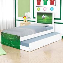 Cama Solteiro Infantil com Cama Auxiliar 195x96cm Personagens Copa Futebol K02 - D Rossi Cama Solteiro Infantil com Cama Auxiliar 195x96cm Personagens Copa Futebol K02 - D Rossi