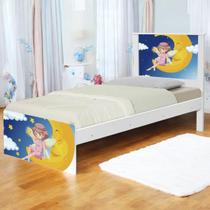 Cama Solteiro Infantil Fadinha Encantada MDF/MDP Mágica Quarto Menina Delicado