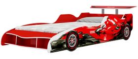 Cama Solteiro Infantil Gelius Carro Fórmula 1 Vermelho