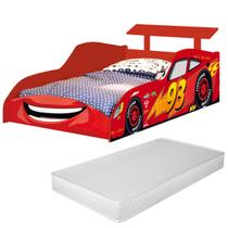 Cama Solteiro Infantil Juvenil Menino Menina Carro Stock Car Azul Princesas Meninas Montessoriana Corrida Facil Acesso quarto criança