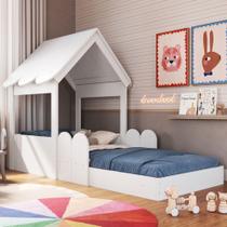 Cama Solteiro Infantil Montessoriana Casinha Nana Branco C06 - Mpozenato Cama Solteiro Infantil Montessoriana Casinha Nana Branco C06 - Mpozenato
