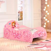 Cama Solteiro Infantil Princesa Carruagem Menina Rosa decoração personagem quarto lindo - Móveis Bela