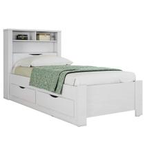 Cama Solteiro Invicta com 2 Gavetas Branco - Santos Andirá