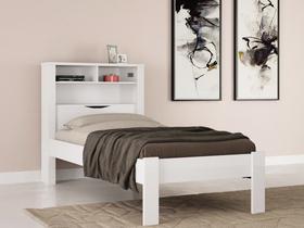 Cama Solteiro Invicta com Baú Branco Cama Solteiro Invicta com Baú Branco