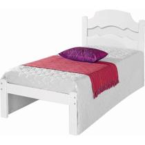 Cama Solteiro Iris - Branco / Preto - Flex - Cambel Móveis