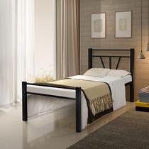 Cama Solteiro Josi Reforçada 100% Aço Estilo Industrial Cama Solteiro Josi Reforçada 100% Aço Estilo Industrial
