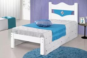 Cama Solteiro Julia Branco em Mdf Carmolar Super Resistente