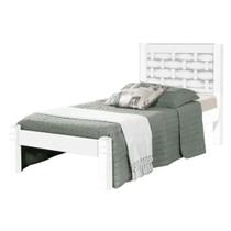 Cama Solteiro Laila 100% MDF Branco J&A Móveis