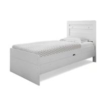 Cama Solteiro Larissa Branco com Colchão Framar Cama Solteiro Larissa Branco com Colchão Framar