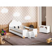 Cama Solteiro Lorena Com Colchão Incluso Compacta E Funcional