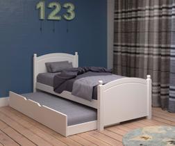 Cama Solteiro Madeira Maciça e Mdf Woodstore Com Cama Auxiliar Cama Solteiro Madeira Maciça e Mdf Woodstore Com Cama Auxiliar