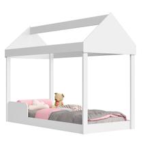 Cama Solteiro Montessoriana Branca Cama Casinha Castelo Confortável Resistente