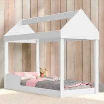 Cama Solteiro Montessoriana Branca Cama Casinha Castelo Confortável Resistente