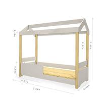 Cama solteiro montessoriana casinha com luzes de LED