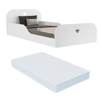Cama Solteiro Montessoriana com Colchão Incluso Encantada Multimóveis Branca Cama Solteiro Montessoriana com Colchão Incluso Encantada Multimóveis Branca