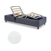 Cama Solteiro Motorizada Prime Care Suéde Branco 100x209x44 Cama Solteiro Motorizada Prime Care Suéde Branco 100x209x44