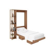 Cama Solteiro Multifuncional Articulada Dobrável CM8013 Amêndoa - Tecno Mobili