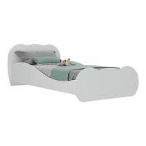 Cama Solteiro Para Colchão 88x188cm 100% Mdf Carolina Multimóveis Bb2761 Branco Branco
